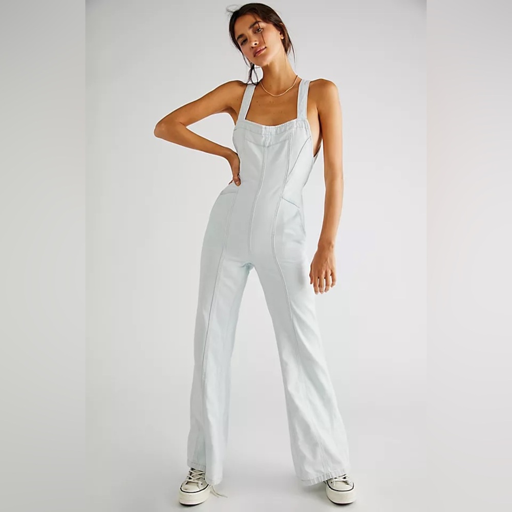 Free People Denim Jumpsuit